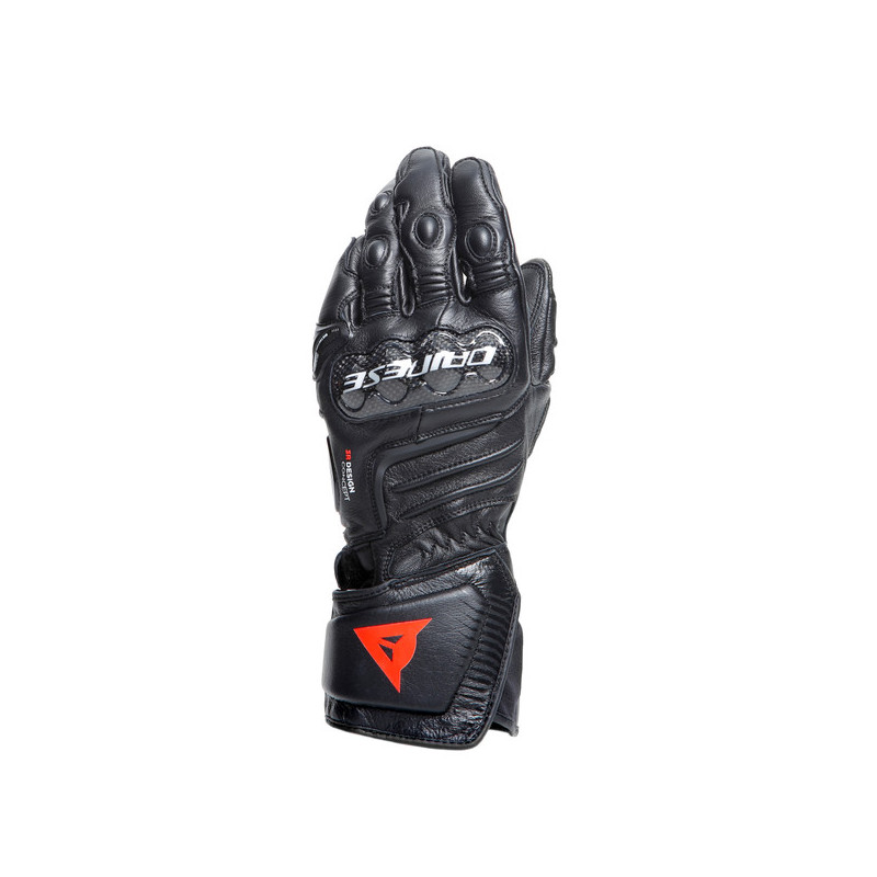 CARBON 4 LONG LEATHER GLOVES BLACK BLACK BLACK | DAINESE