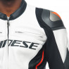 RACING 4 LEATHER JACKET WHITE BLACK | DAINESE