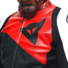 SPORTIVA LEATHER JACKET PERF. BLACK-MATT LAVA-RED WHITE | DAINESE