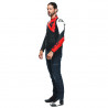 SPORTIVA LEATHER JACKET PERF. BLACK-MATT LAVA-RED WHITE | DAINESE