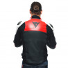 SPORTIVA LEATHER JACKET PERF. BLACK-MATT LAVA-RED WHITE | DAINESE