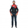 SPORTIVA LEATHER JACKET PERF. BLACK-MATT LAVA-RED WHITE | DAINESE