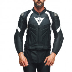 AVRO 4 LEATHER 2PCS SUIT BLACK-MATT BLACK-MATT WHITE | DAINESE