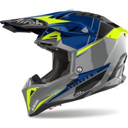 CASCO AVIATOR 3 PUSH BLU LUCIDO | AIROH