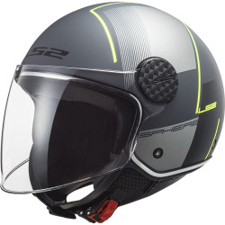 CASCO JET LS2 OF558 SPHERE LUX FIRM MATT BLACK TITANIUM...