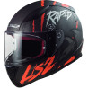 CASCO INTEGRALE LS2 FF353 RAPID RAVEN M.BLACK WHITE RED  | LS2