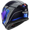 CASCO INTEGRALE SKWAL I3 RHAD  BLUE CHROM SILVER | SHARK HELMETS | HE0820EBUS