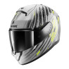 CASCO INTEGRALE RIDILL 2 ASSYA  SILVER ANTHRACITE YELLOW | SHARK HELMETS | HE1120ESAY