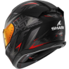 CASCO INTEGRALE D-SKWAL 3 BLAST-R MAT BLACK ANTHRACITE RED | SHARK HELMETS | HE0921EKAR