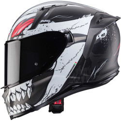 CASCO INTEGRALE AVALON X PUNK MATT GREY  WHITE  RED | CABERG