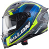 CASCO INTEGRALE AVALON X OPTIC MATT GREY  BLUE  YELLOW FLUO | CABERG