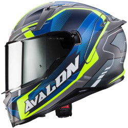 CASCO INTEGRALE AVALON X OPTIC MATT GREY  BLUE  YELLOW FLUO | CABERG