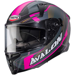 CASCO INTEGRALE AVALON X OPTIC MATT BLACK  GREY  FUCHSIA | CABERG