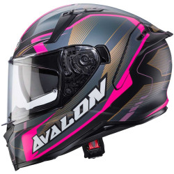 CASCO INTEGRALE AVALON X OPTIC MATT BLACK  GREY  FUCHSIA | CABERG