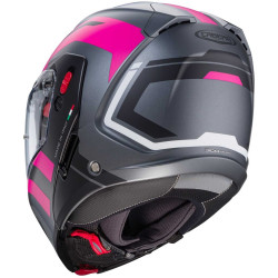 CASCO MODULARE HORUS X ROAD MATT GUN METAL  BLACK  FUCHSIA | CABERG