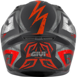 CASCO INTEGRALE 50.7 REBEL NERO OPACO ROSSO | GIVI