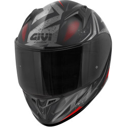 CASCO INTEGRALE 50.7 REBEL NERO OPACO ROSSO | GIVI