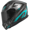 CASCO INTEGRALE 50.7 REBEL NERO OPACO LIGHT BLUE | GIVI