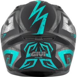 CASCO INTEGRALE 50.7 REBEL NERO OPACO LIGHT BLUE | GIVI