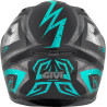 CASCO INTEGRALE 50.7 REBEL NERO OPACO LIGHT BLUE | GIVI