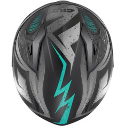 CASCO INTEGRALE 50.7 REBEL NERO OPACO LIGHT BLUE | GIVI