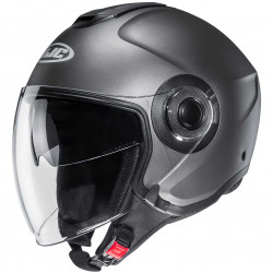 CASCO JET i40N SEMI FLAT TITANIUM  | HJC HELMETS