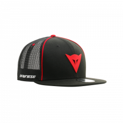 DAINESE 9FIFTY TRUCKER SNAPBACK CAP BLACK RED | DAINESE