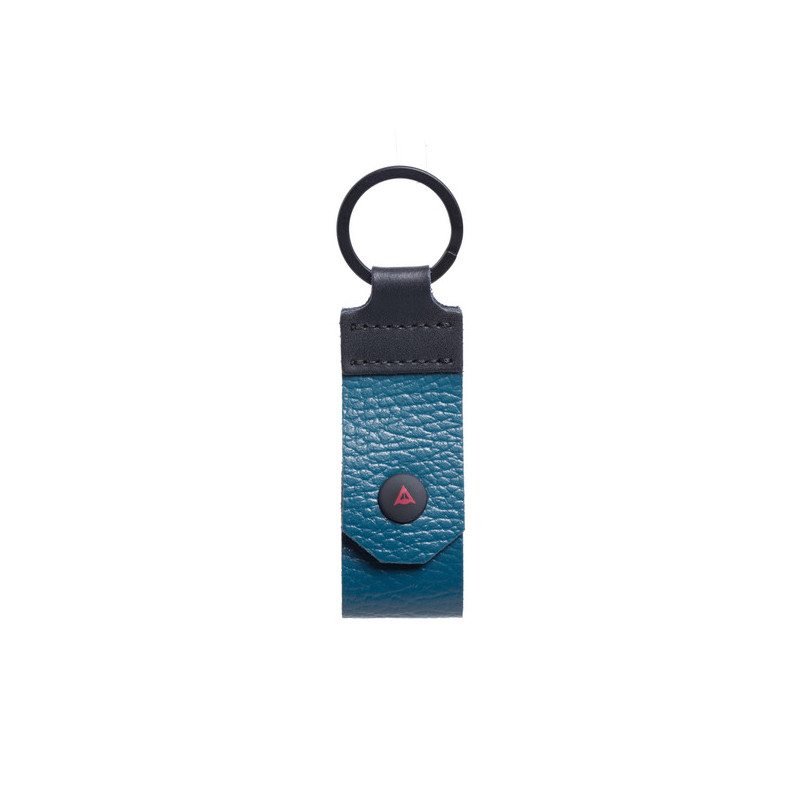 PIN LEATHER KEYRING  PETROL BLUE | DAINESE