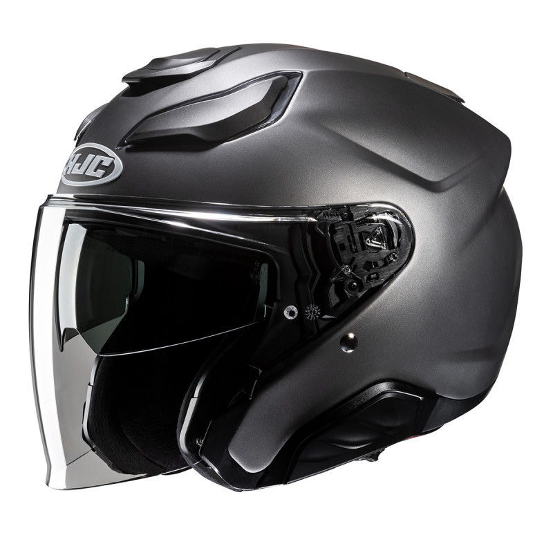 CASCO JET F31 SEMI FLAT TITANIUM | HJC