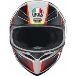 CASCO INTEGRALE K1 S AGV E2206 BLIPPER GREY RED | AGV