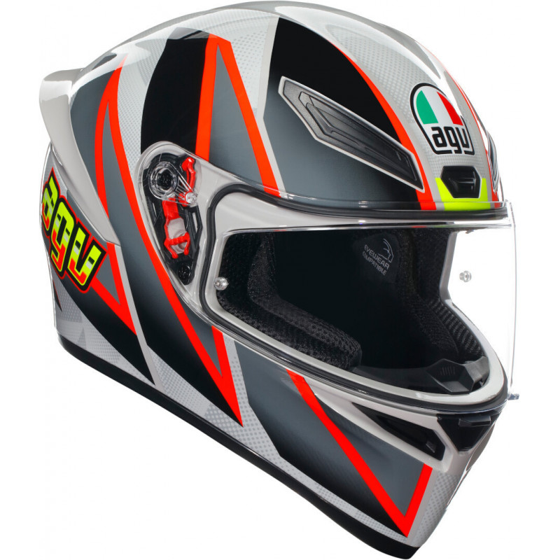 CASCO INTEGRALE K1 S AGV E2206 BLIPPER GREY RED | AGV