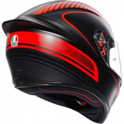 CASCO INTEGRALE K1 S AGV E2206 WARMUP MATT BLACK RED | AGV