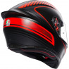 CASCO INTEGRALE K1 S AGV E2206 WARMUP MATT BLACK RED | AGV