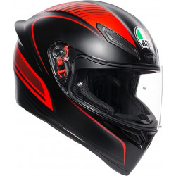 CASCO INTEGRALE K1 S AGV E2206 WARMUP MATT BLACK RED | AGV