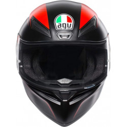 CASCO INTEGRALE K1 S AGV E2206 WARMUP MATT BLACK RED | AGV