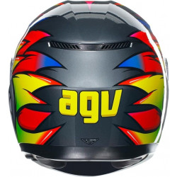 CASCO INTEGRALE K3 AGV E2206 MPLK BIRDY 2.0 GREY YELLOW RED | AGV