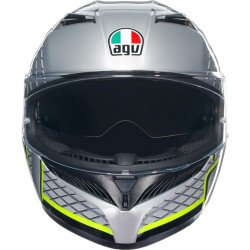 CASCO INTEGRALE K3 AGV E2206 MPLK FORTIFY GREY BLACK YELLOW FLUO | AGV