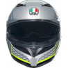 CASCO INTEGRALE K3 AGV E2206 MPLK FORTIFY GREY BLACK YELLOW FLUO | AGV