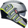 CASCO INTEGRALE K3 AGV E2206 MPLK FORTIFY GREY BLACK YELLOW FLUO | AGV