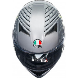 CASCO INTEGRALE K3 AGV E2206 MPLK FORTIFY GREY BLACK YELLOW FLUO | AGV