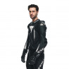 TUTA LAGUNA SECA 5 2PCS PELLE  PERF BLACK BLACK WHITE MAN | DAINESE