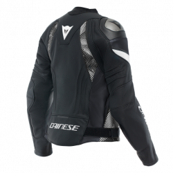 GIACCA AVRO 5 LEATHER JACKET WMN BLACK BLACK WHITE | DAINESE