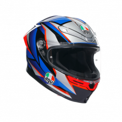 CASCO INTEGRALE K6 S AGV E2206 MPLK SLASHCUT BLACK BLUE...