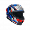 CASCO INTEGRALE K6 S AGV E2206 MPLK SLASHCUT BLACK BLUE RED | AGV