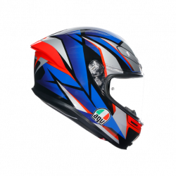 CASCO INTEGRALE K6 S AGV E2206 MPLK SLASHCUT BLACK BLUE RED | AGV