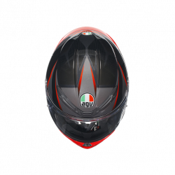 CASCO INTEGRALE K6 S AGV E2206 MPLK SLASHCUT BLACK GREY RED | AGV