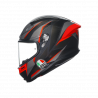 CASCO INTEGRALE K6 S AGV E2206 MPLK SLASHCUT BLACK GREY RED | AGV