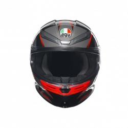 CASCO INTEGRALE K6 S AGV E2206 MPLK SLASHCUT BLACK GREY RED | AGV