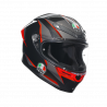 CASCO INTEGRALE K6 S AGV E2206 MPLK SLASHCUT BLACK GREY RED | AGV