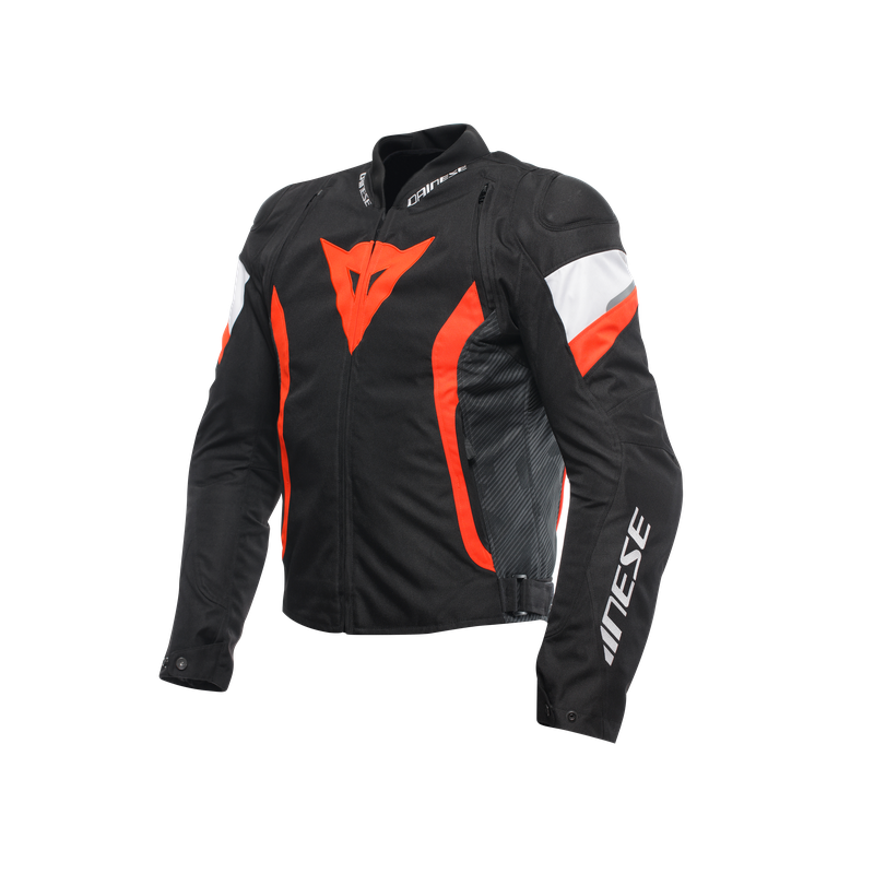 GIACCA AVRO 5 TEX JACKET BLACK RED-FLUO WHITE | DAINESE